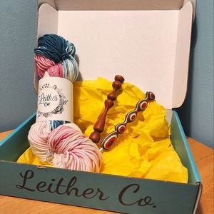 Leither Co 2 Handmade crochet hooks and yarn